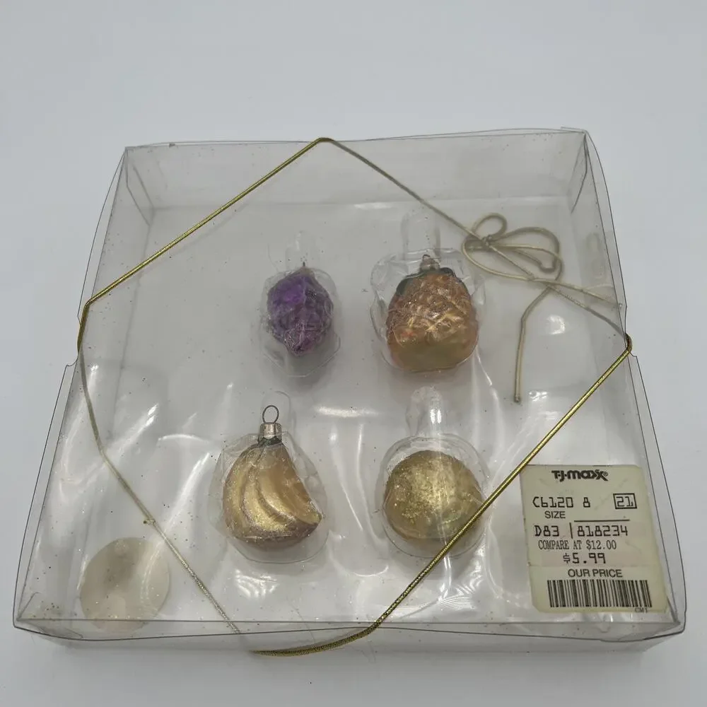 Oberfrankische Mini Glass Fruit Shaped Glass Christmas Ornaments Poland